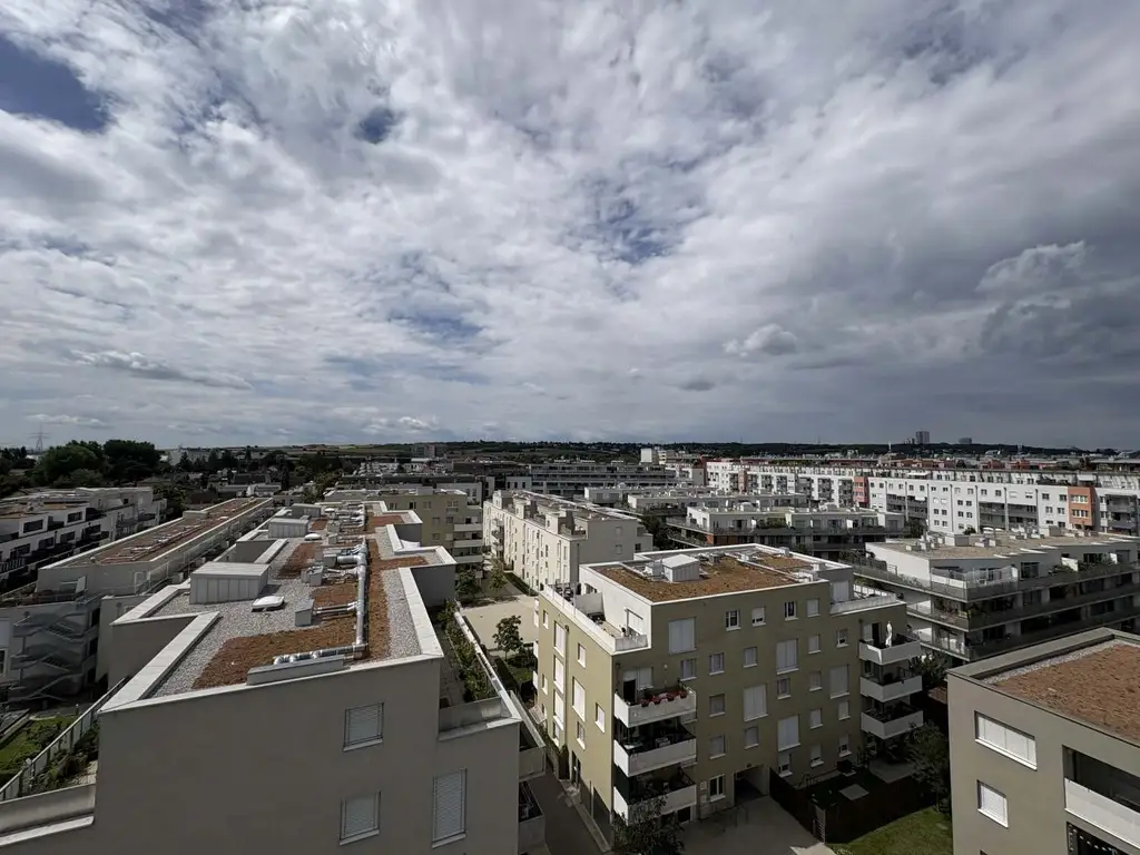 Q11 Leben in Simmering - 
3-Zimmer-Loggiawohnung mit Deckenkühlung - genießen Sie DIESEN Ausblick!