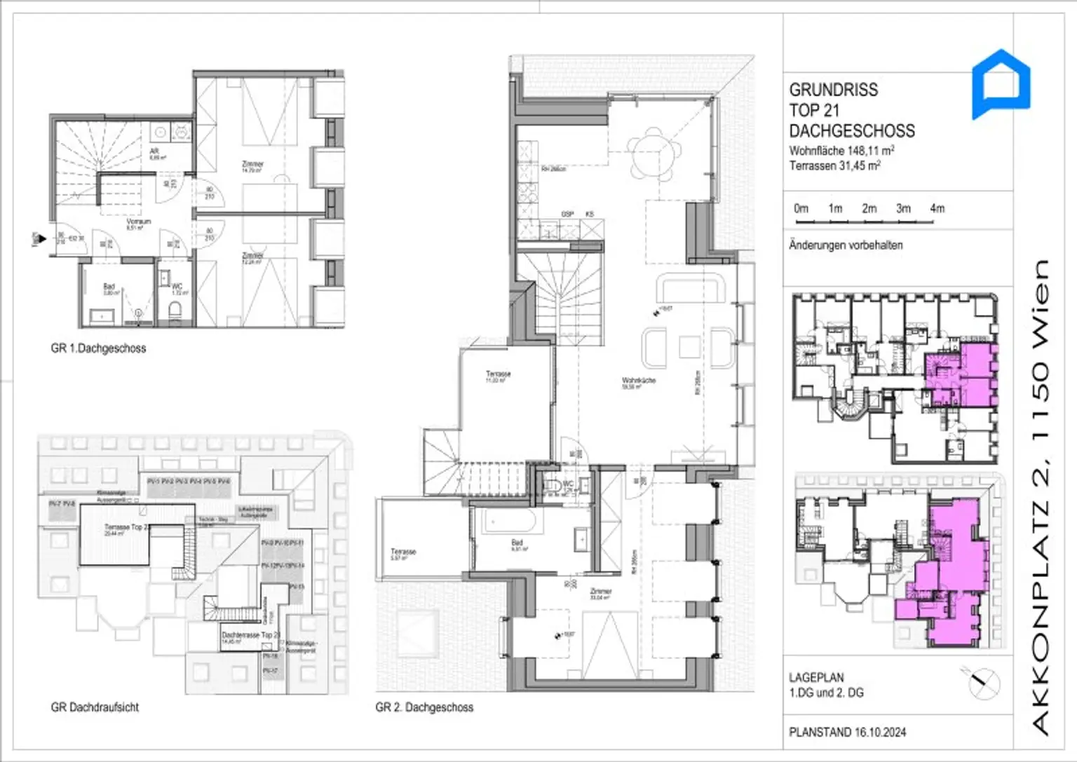 Schönbrunnblick-Gloriette, ERSTBEZUG, JETZT einziehen! Dachgeschoss NEU mit modernster Ausstattung148m² Wohnfläche, 4 Zimmer plus Nebenräume, auch Altbau Etagen-Wohnungen, teilweise Kurzzeitvermietung möglich !