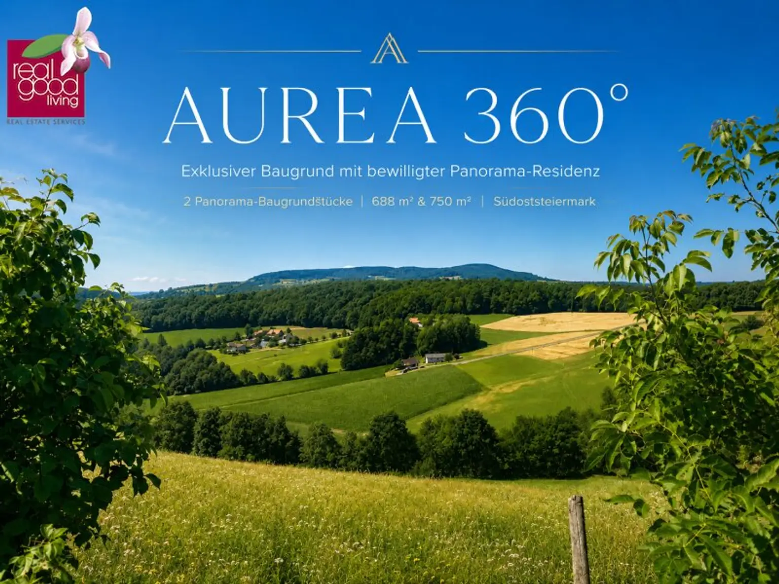 AUREA 360° II Baugrundstück mit bewilligter Panorama-Residence in Kapfenstein