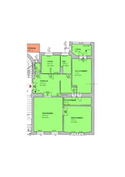 Repräsentatives Wohnen im Stilaltbau mit Balkon