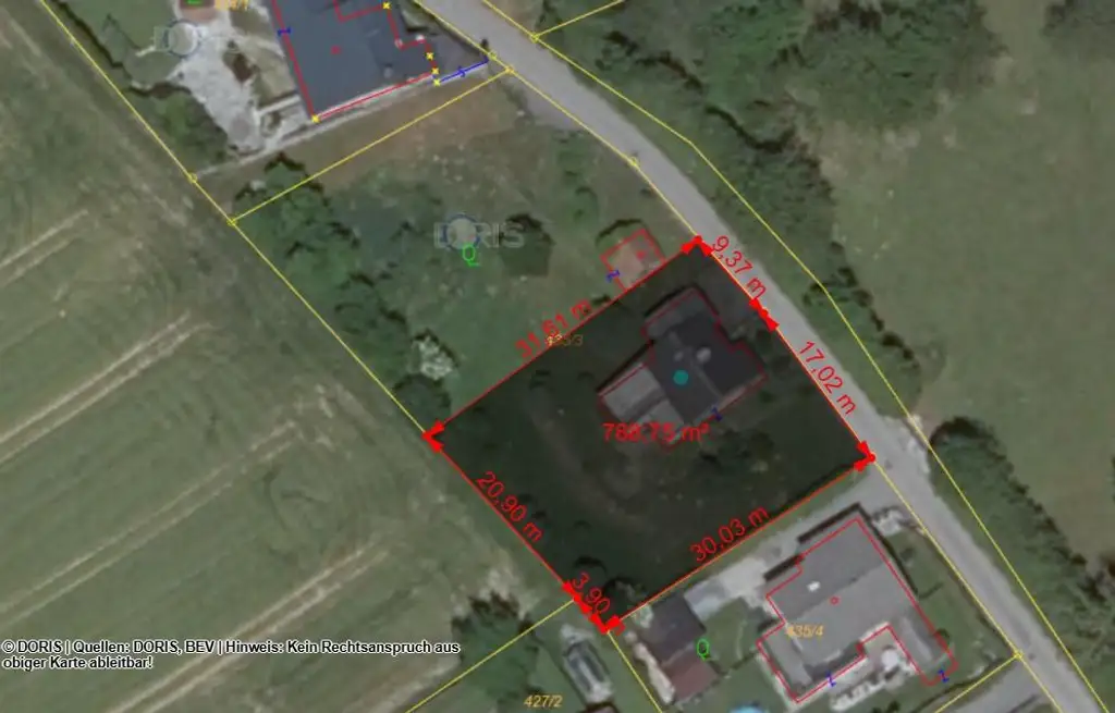 2 ca. 788m² Baugrundstücke um je €159.000,- mit Blick ins Grüne in ländlicher Ruhelage!