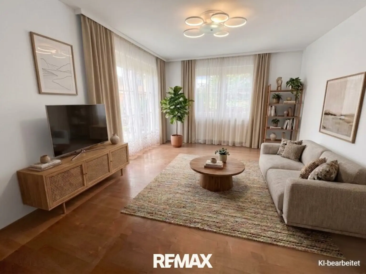 KI-Visualisierung - Zimmer mit Zugang zur Terrasse