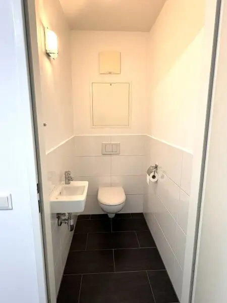 Toilette mit Handwaschbecken