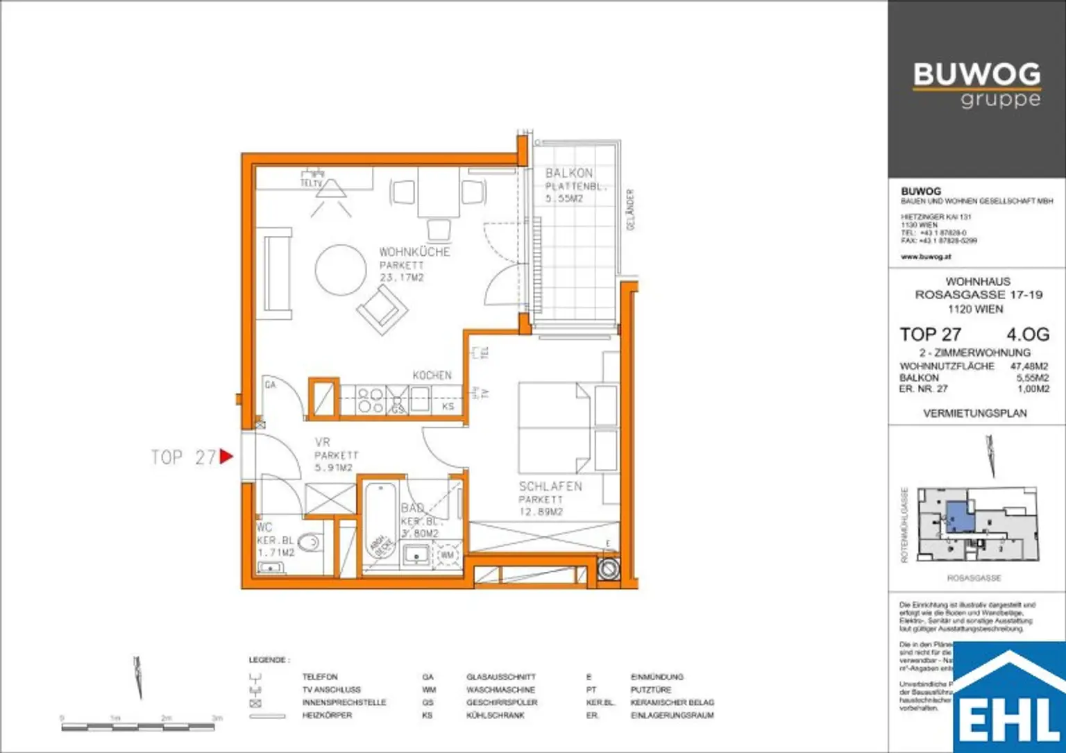 Schöne 2-Zimmer-Wohnung mit Balkon nähe Schönbrunn