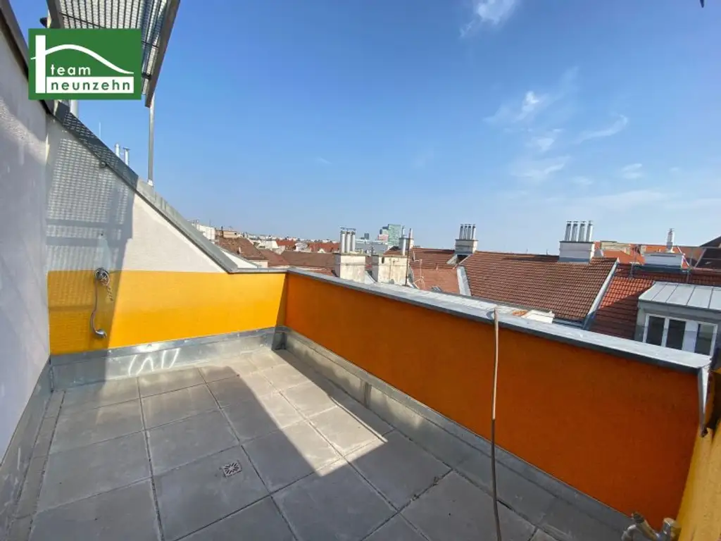 Panoramablick-Wohnung mit Dachterrasse nahe U6 Meidling zwischen Schönbrunn und Wienerberg - Frisch renoviert!