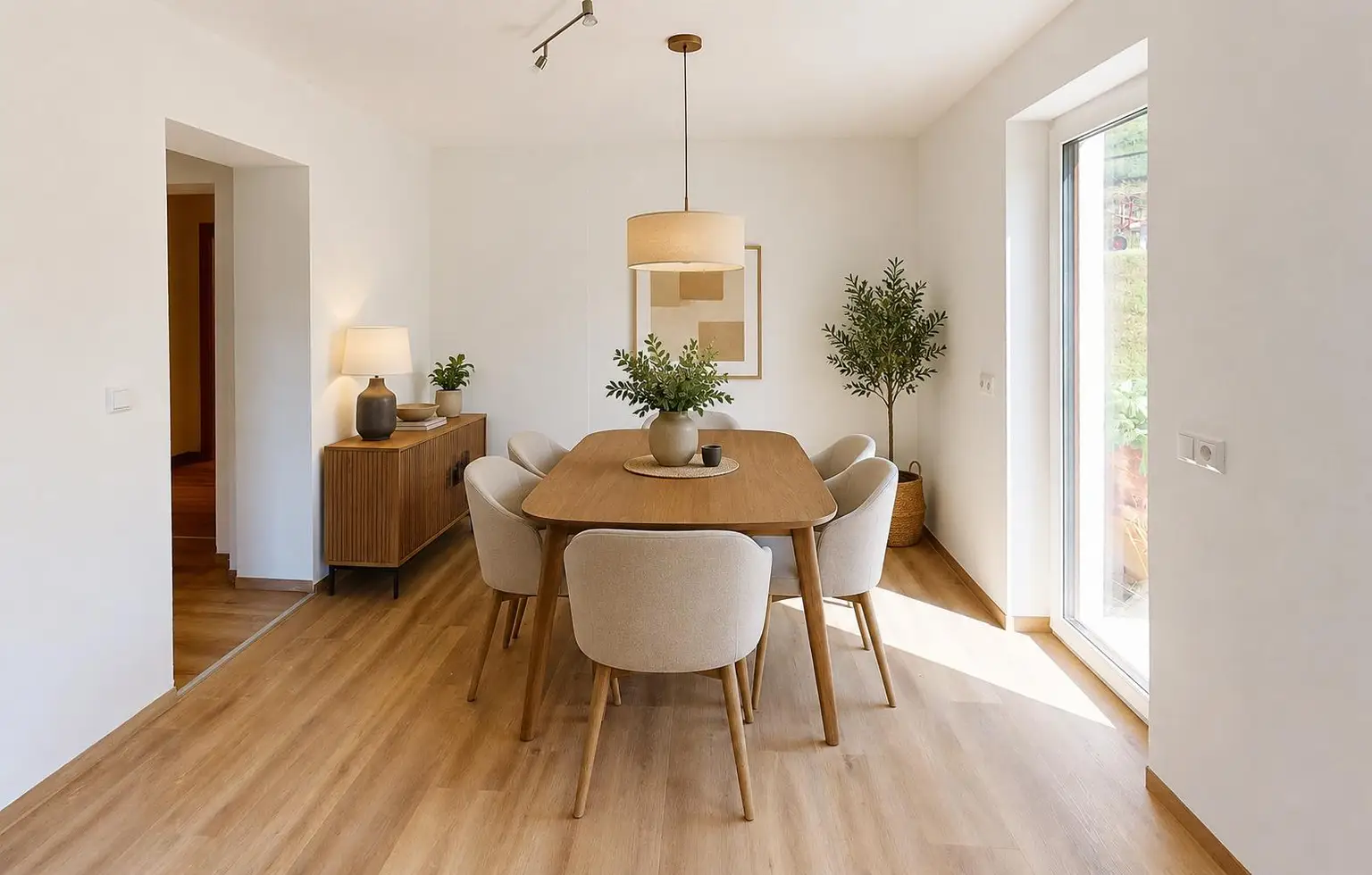 Wohnung - Essbereich Visualisierung