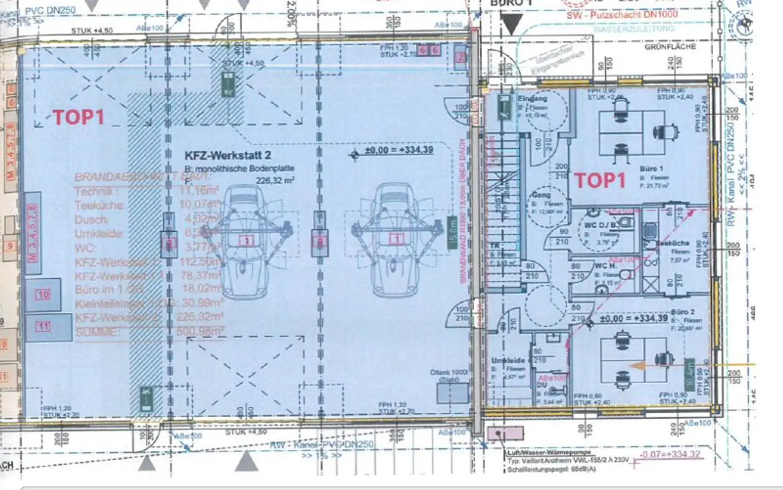 Gewerbeobjekt TOP 1 mit Werkstatt und Büros in Buchkirchen zu kaufen!