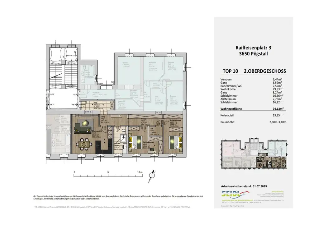 Charakteristisches Zinshaus im Ortszentrum
