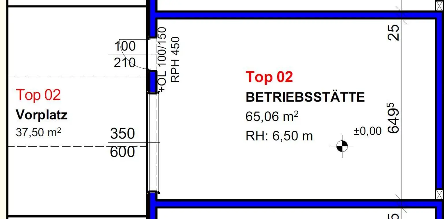 Betriebs-/Produktions- oder Lagerhallen mit Flächen von 63 - 117 m² zu verkaufen in Vöcklabruck / Nähe Varena (Top 02)