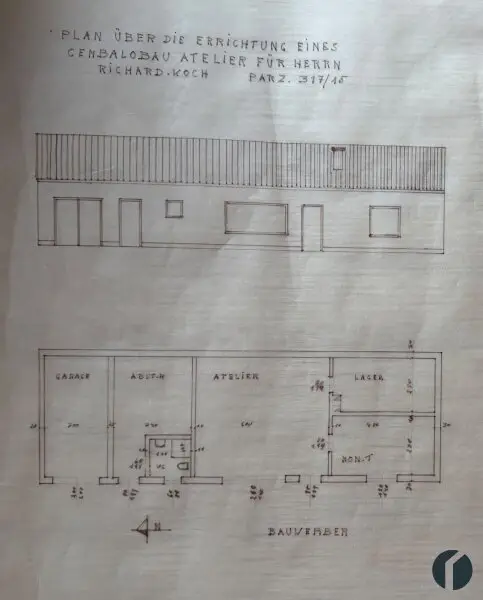 Plan vom Nebengebäude