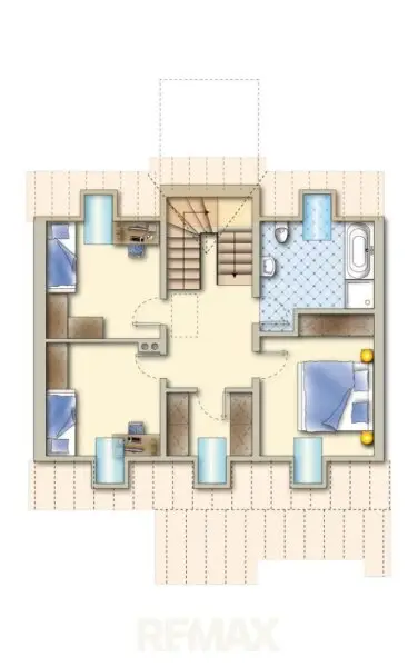 12. Reihenhaus 2102 Bisamberg - Grundriss DG