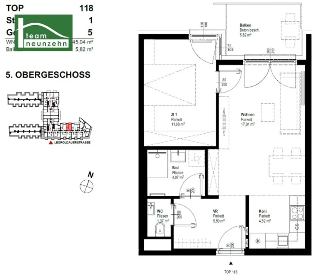 LEO 131 - 2-Zimmer Wohnung in Hofruhelage nahe Siemensstraße Bahnhof und mit Anbindung nach Floridsdorf!