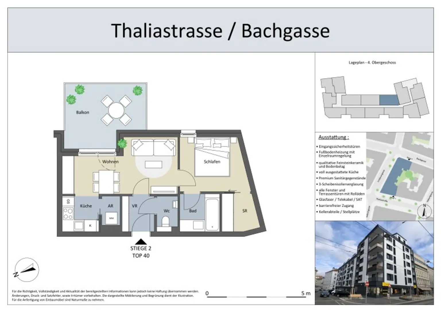 HOFSEITIGE 2 Zimmer BALKON-Neubauwohnung mit IDEALER Aufteilung - Nahe U6 Thaliastraße
