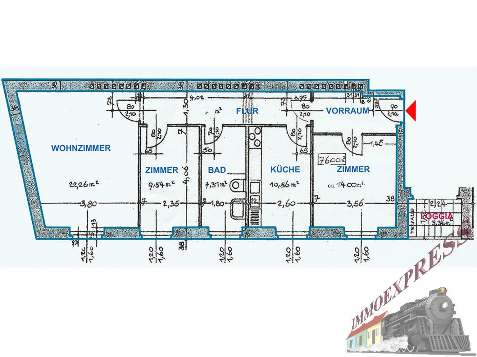 3-Zimmer-Wohnung = sehr gute Infrastruktur = nahe ELTERLEINPLATZ