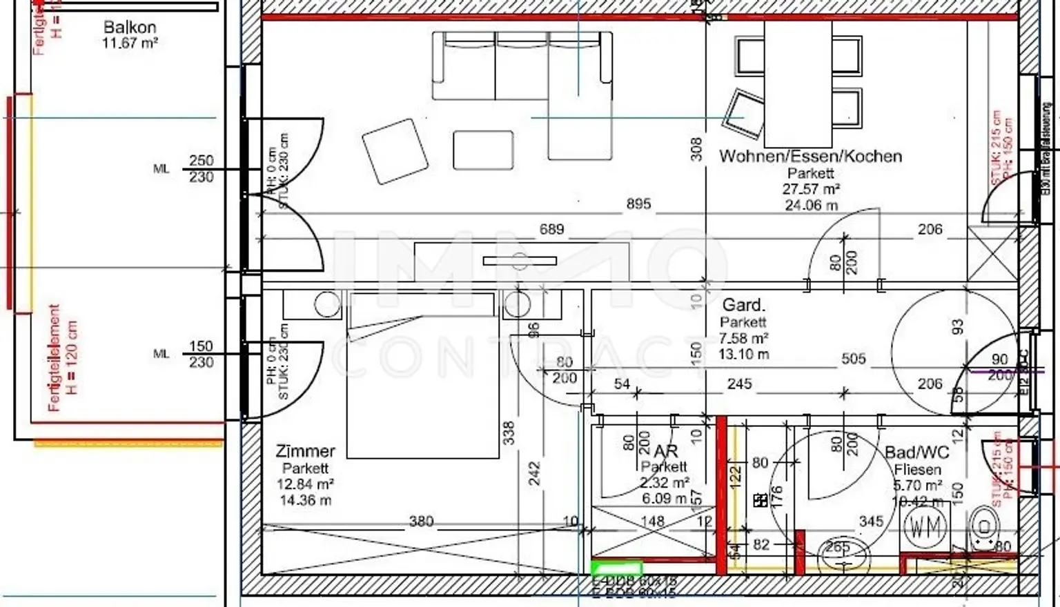 Großzügige 2- Zimmer - Wohnung mit großem Balkon | Kärntnerstraße 538 Top 18