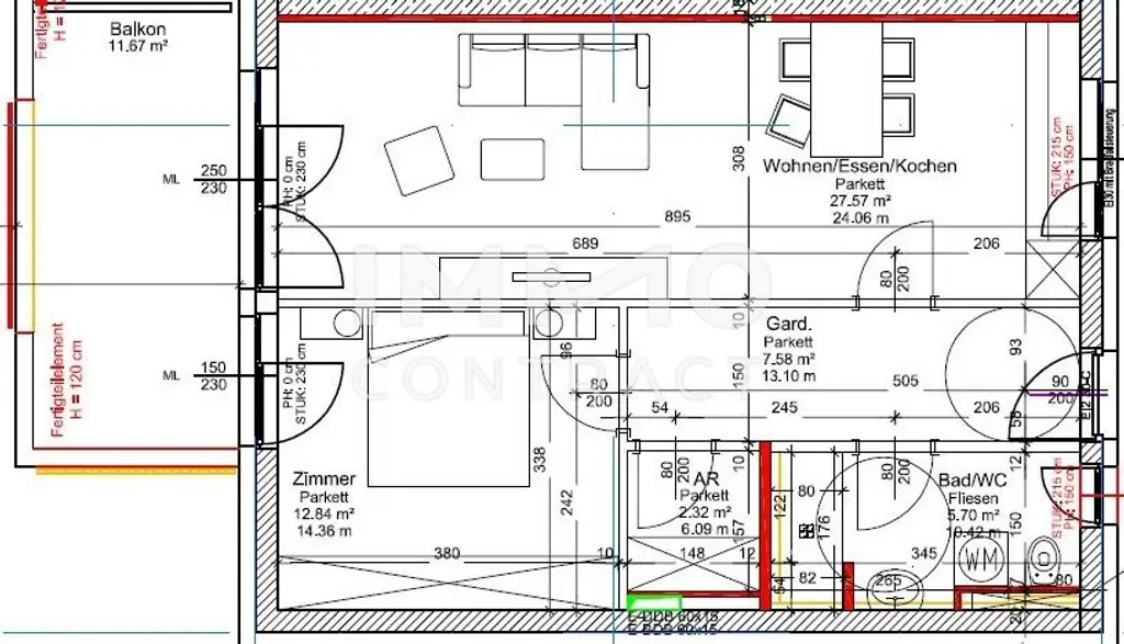 Großzügige 2- Zimmer - Wohnung mit großem Balkon | Kärntnerstraße 538 Top 18