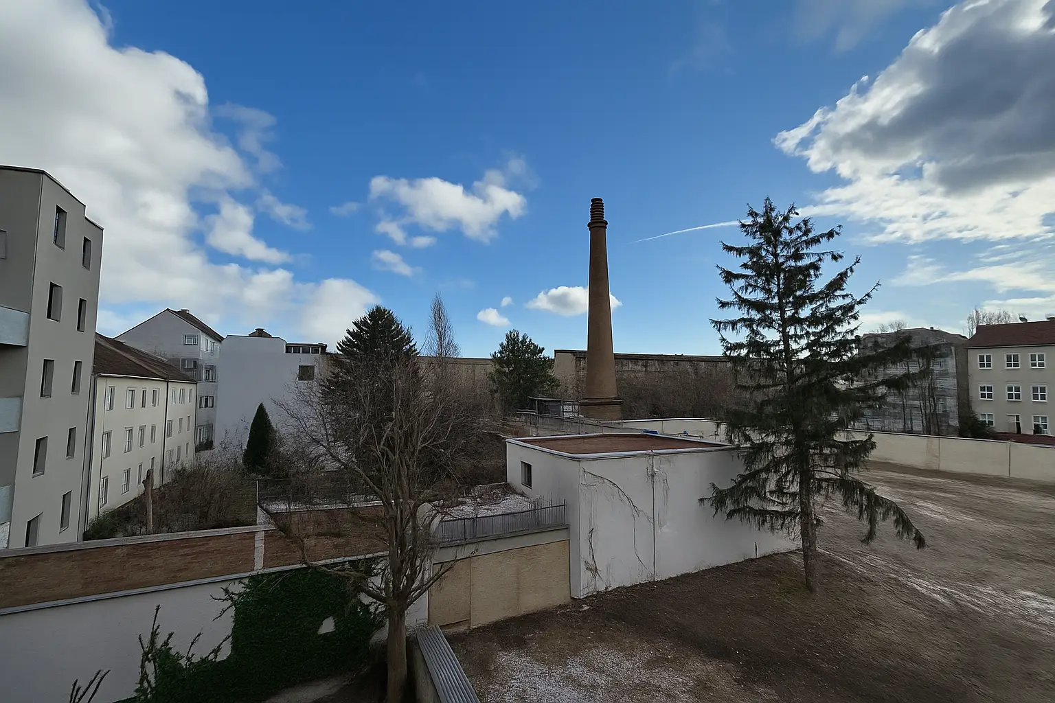Ausblick Schlafzimmer, Hofseite