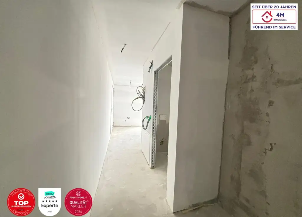 Erstbezug! Helle Neubauwohnung mit Terrasse im 4. Liftstock – perfekt für Paare & Jungfamilien