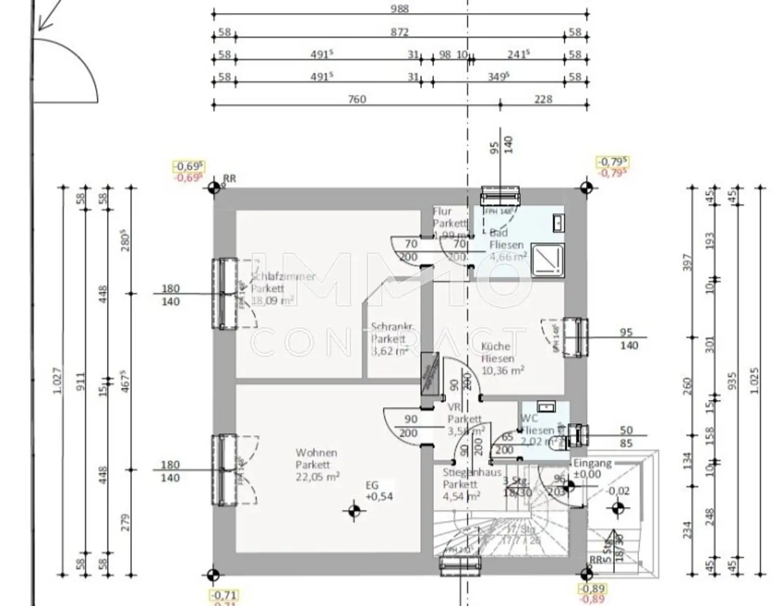 Wohnhaus in 3900 Schwarzenau, Plan EG