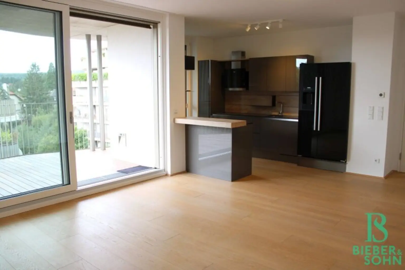 Wohnzimmer - Balkon - Küche