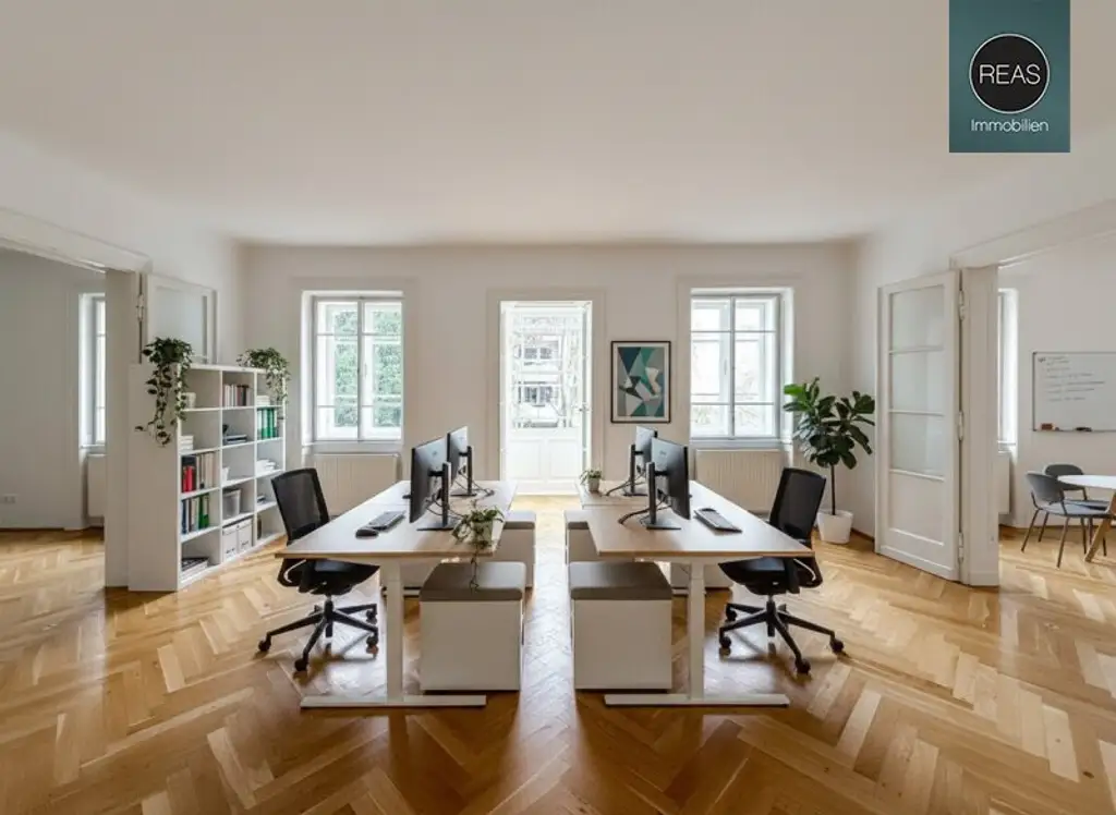 Büro mit Gartenblick und Erker in Bestlage neben dem Schubert-Museum! Gartennutzung inklusive!