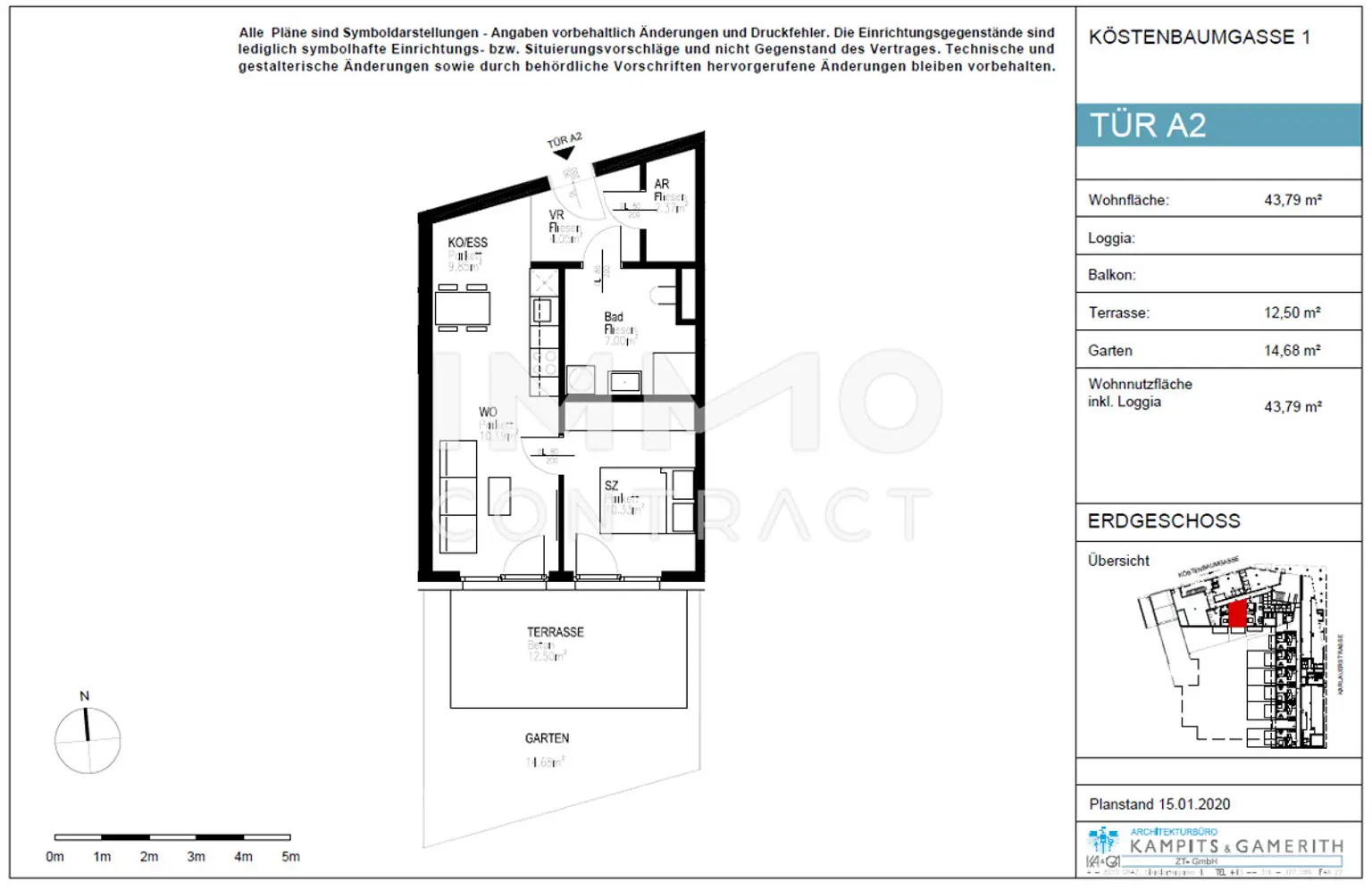CITY SUITES GRAZ:  2 Zimmer-Wohnung mit Garten und Terrasse in zentraler Lage - Karlauerstraße 16 - Top 2A