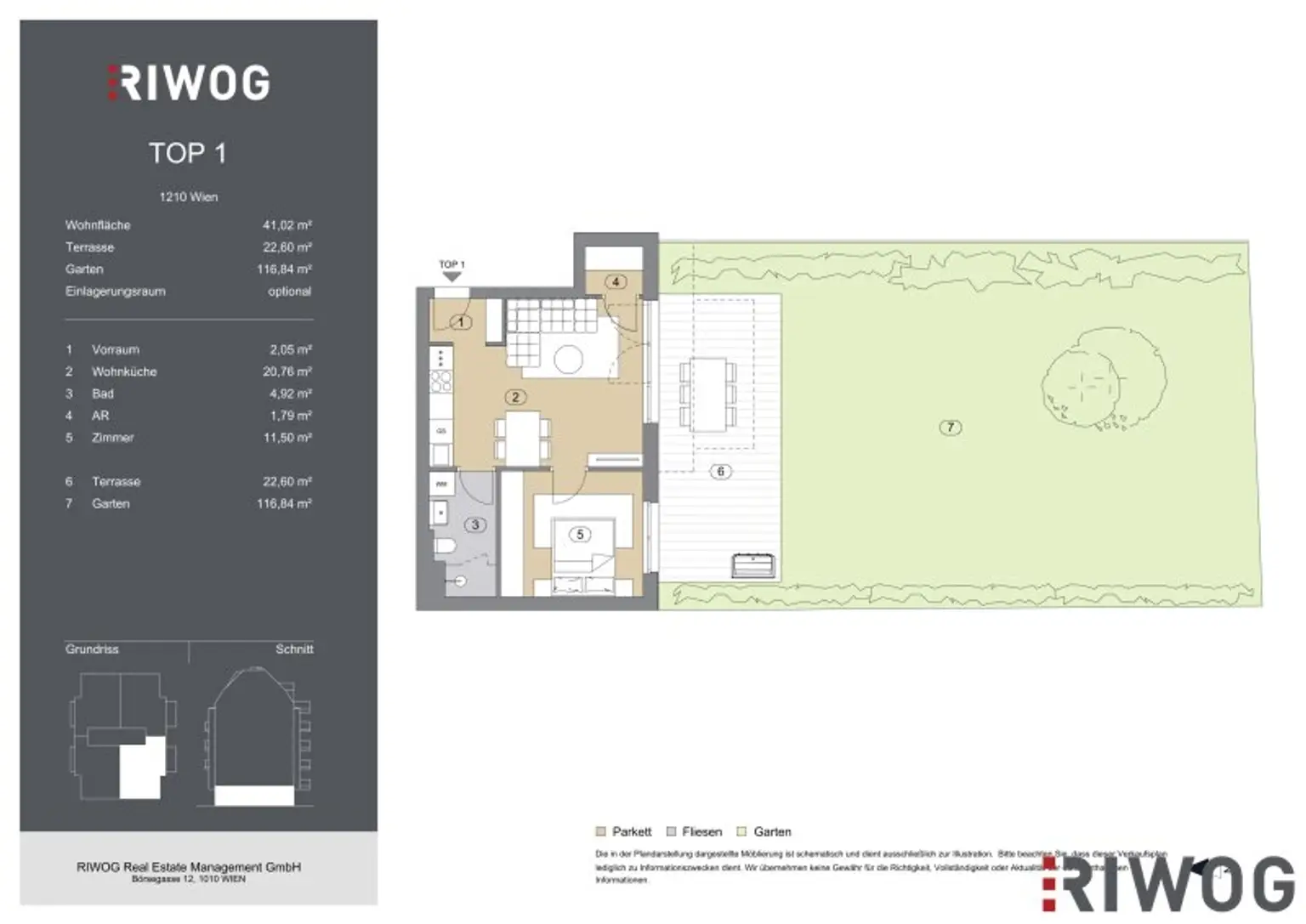 Grundrissplan EG TOP 1