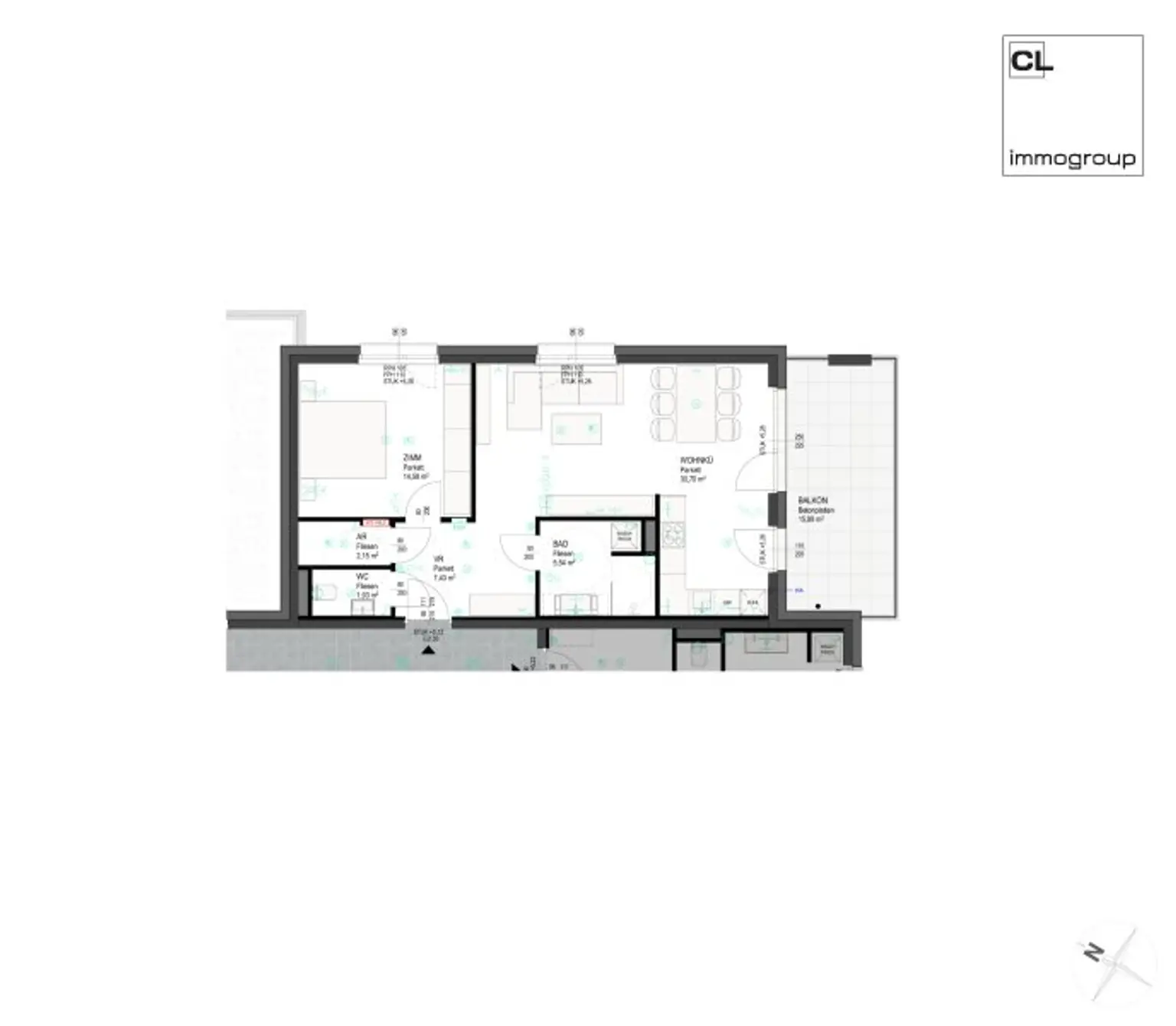 Grundriss - Top W7