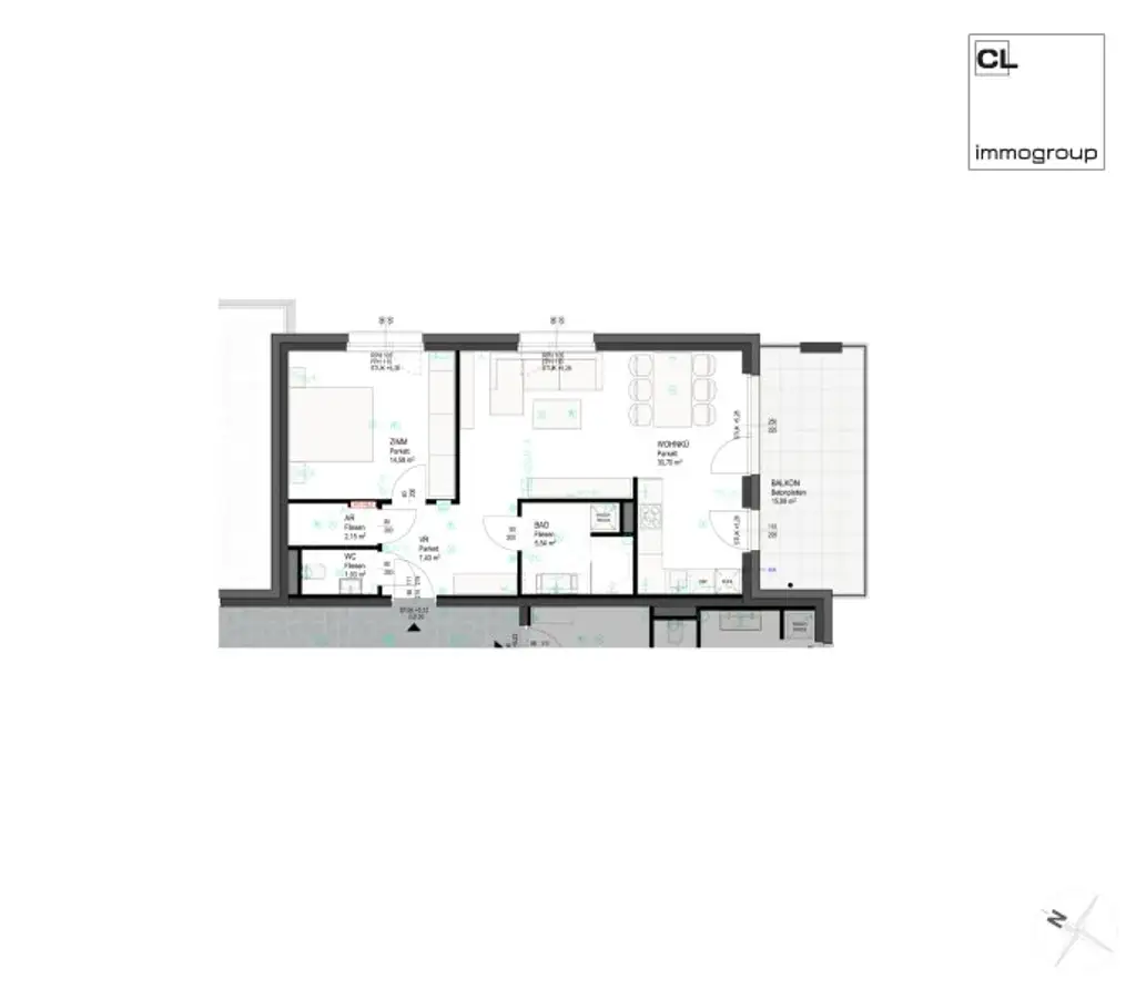 Grundriss - Top W7