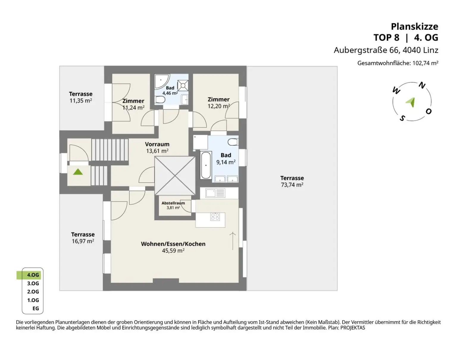 Penthouse-Terrassentraum am Auberg