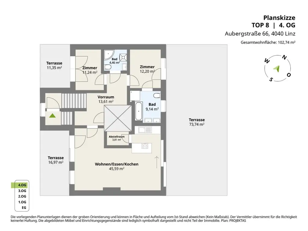 Penthouse-Terrassentraum am Auberg