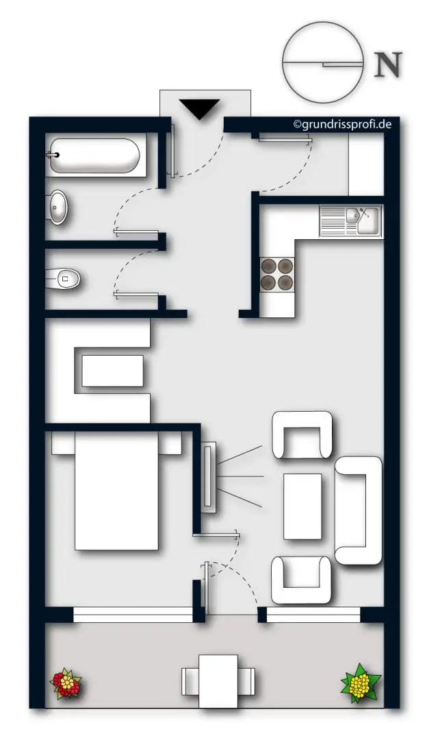 Hötting: Schöne 2-Zimmer-Wohnung mit Balkon in begehrter Lage