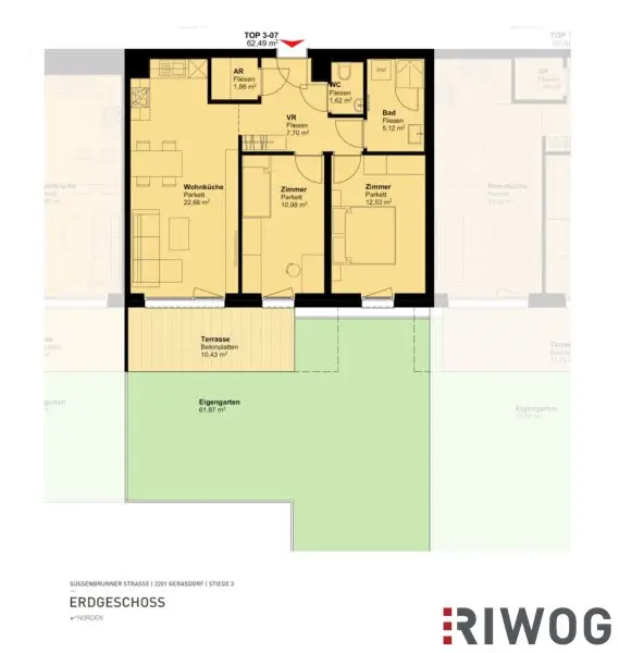 Erstbezug - 3 Zimmer inkl. Eigengarten - Gerasdorf bei Wien