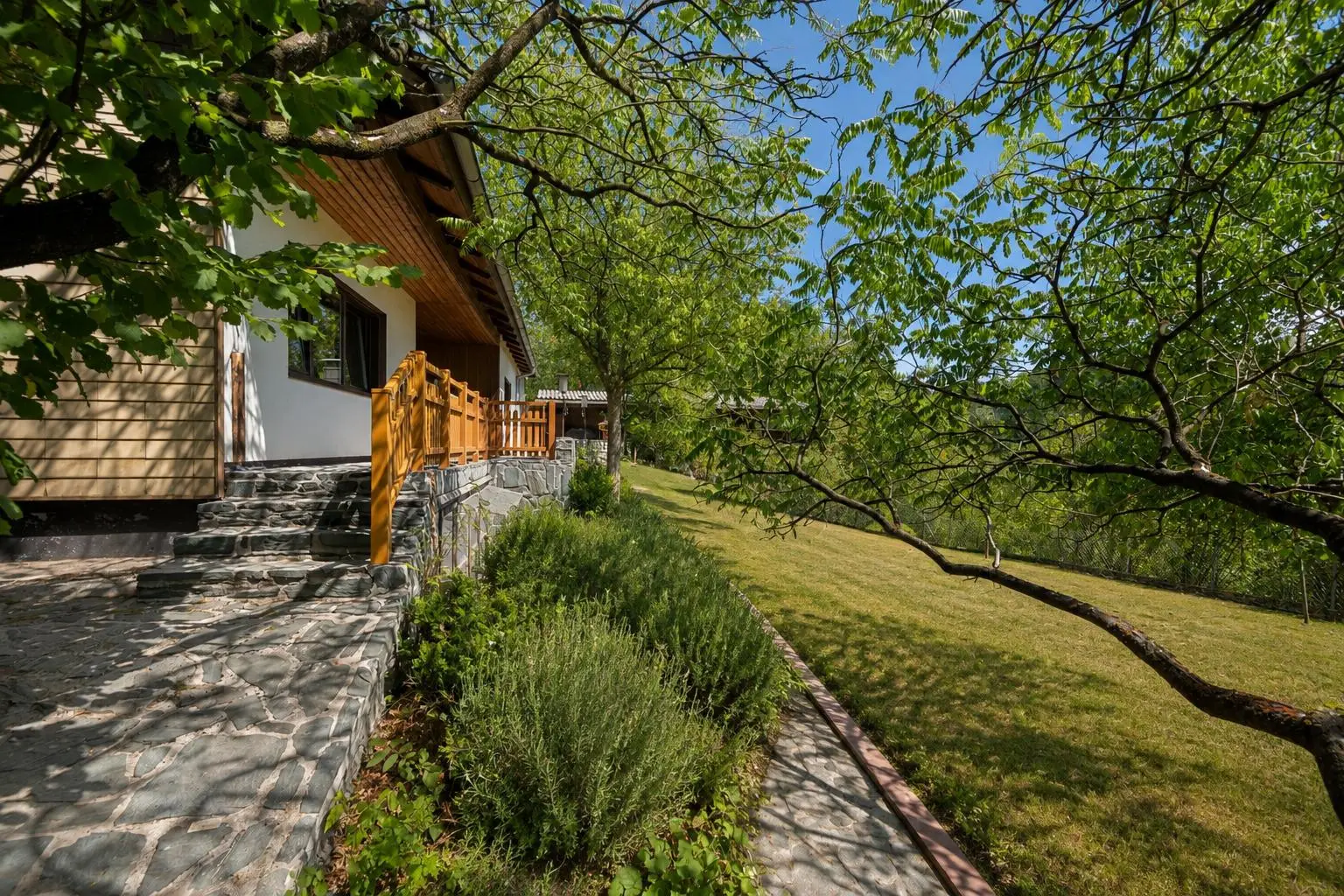 Gartenansicht – Aufnahme aus westlicher Richtung