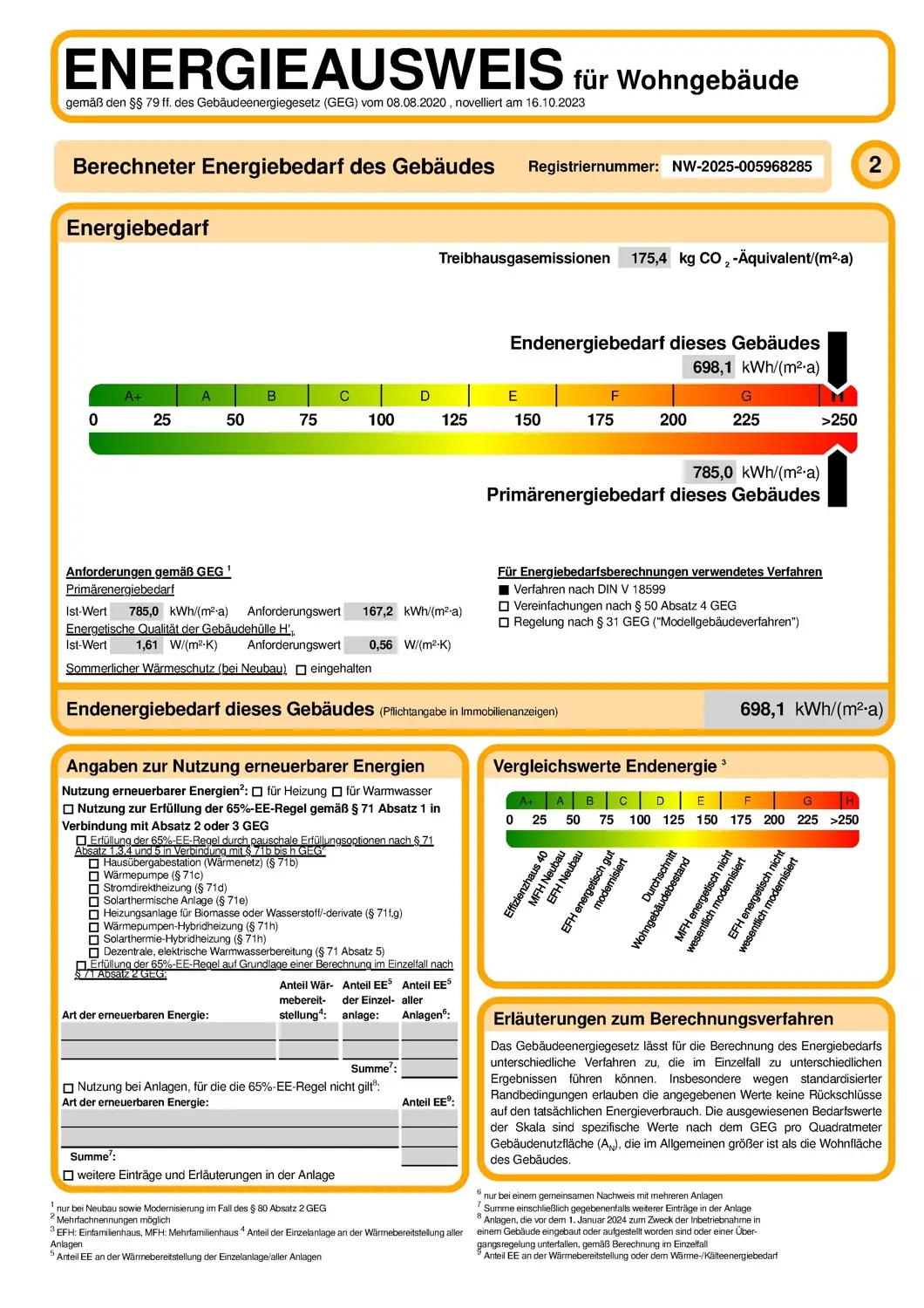 Energieausweis-Auszug