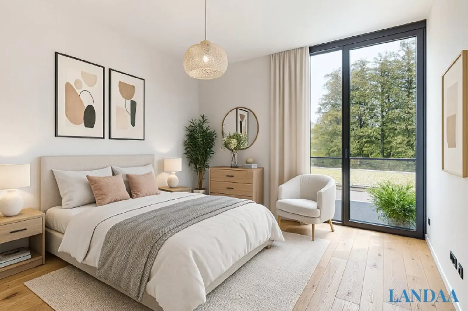 Exklusives, modernes Traumhaus mit großzügigen Glasflächen und Grünblick