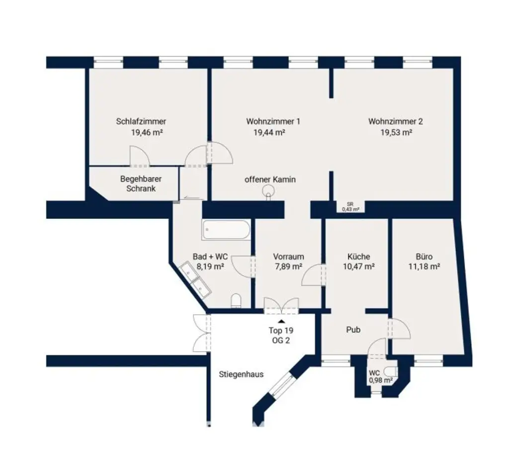 Sanierter Altbau | 3 - 4 Zi | Offener Kamin | Grenze 18. Bezirk