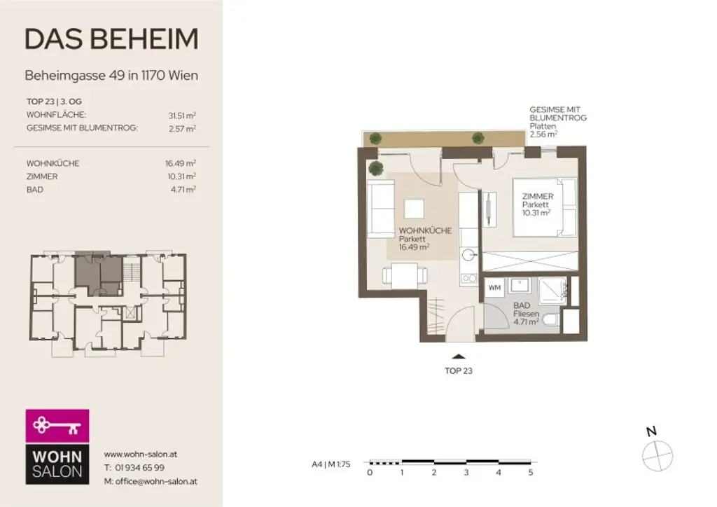 KLEIN, ABER FEIN MIT GESIMSE SAMT BLUMENTRÖGEN