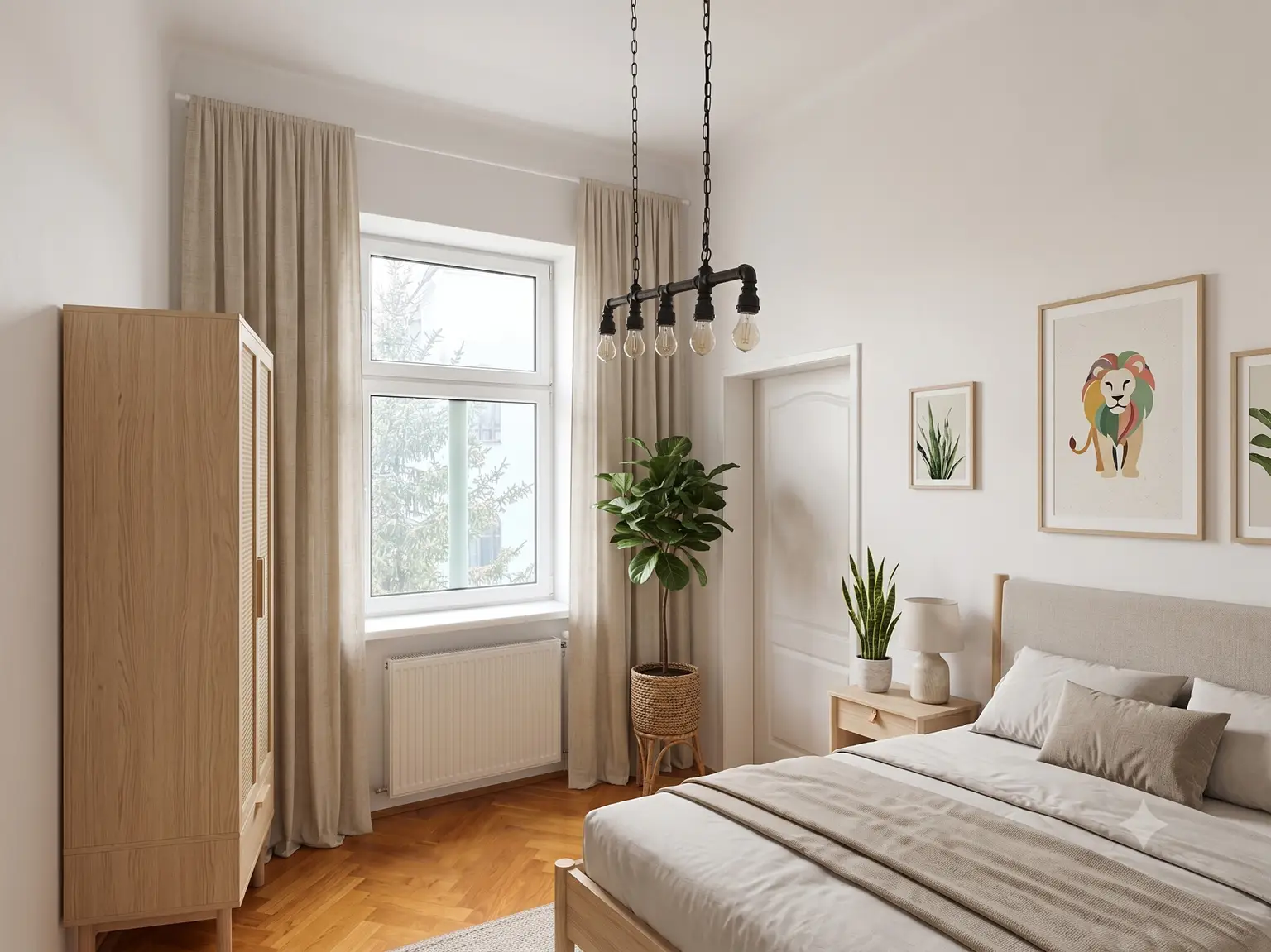 Gestaltungsvorschlag Schlafzimmer mit KI erstellt