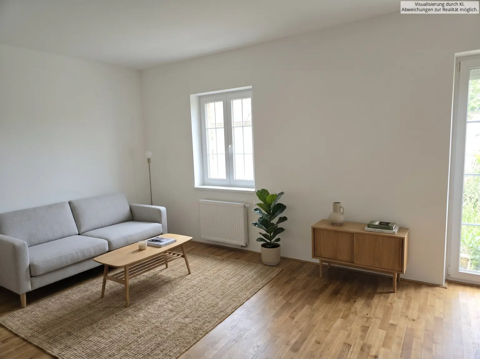 Wohnzimmer KI visualisiert