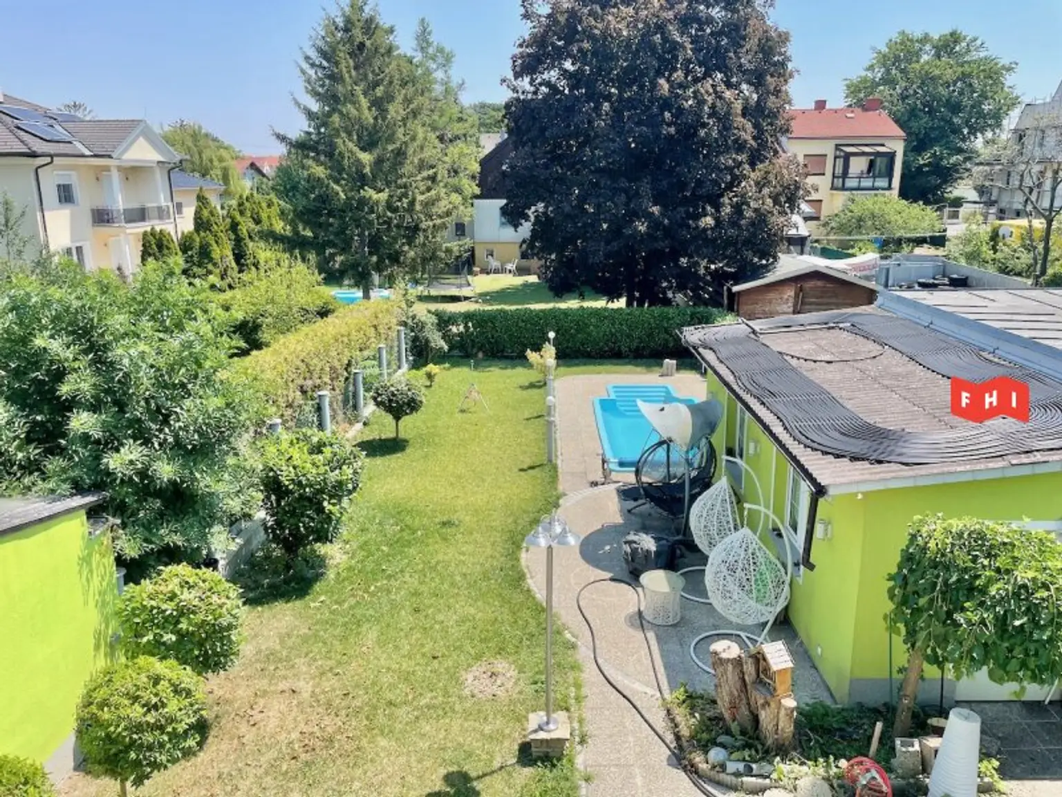 Erweiterbares 4 Zimmer Einfamilienhaus mit Garage, Pool & Gartenhaus