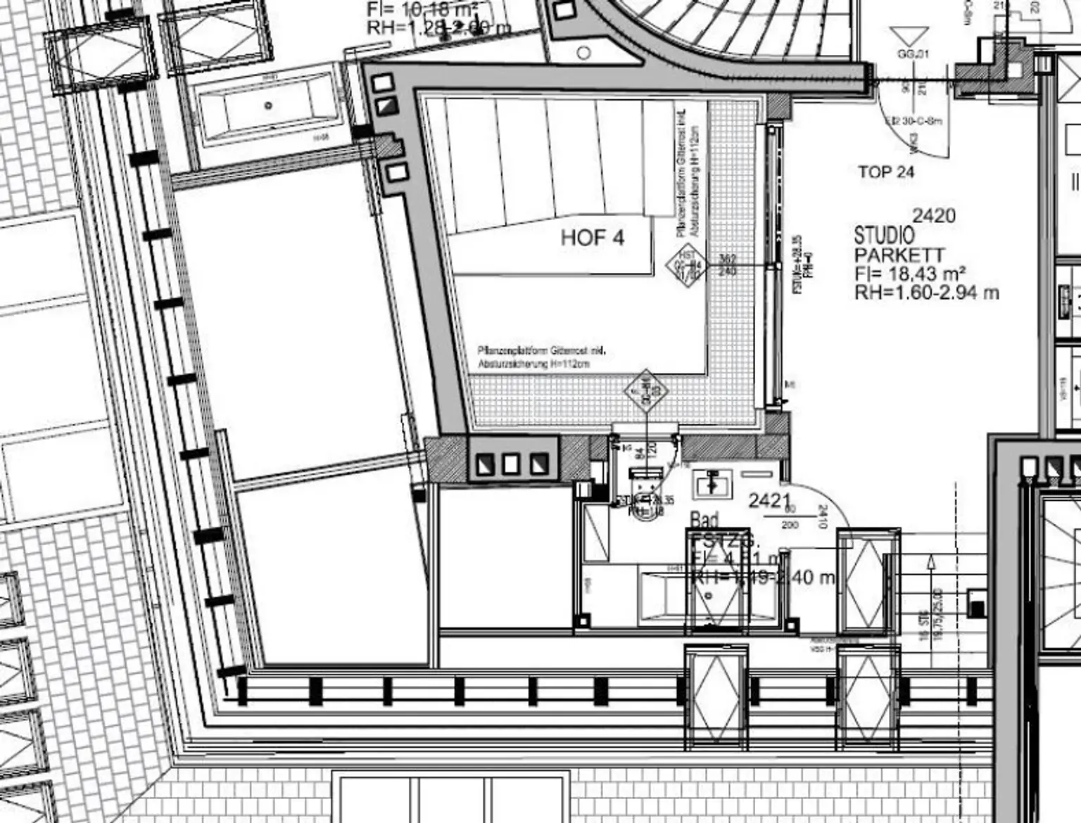 4 Zimmer-Maisonetten-Wohnung mit einer Terrasse und Studio