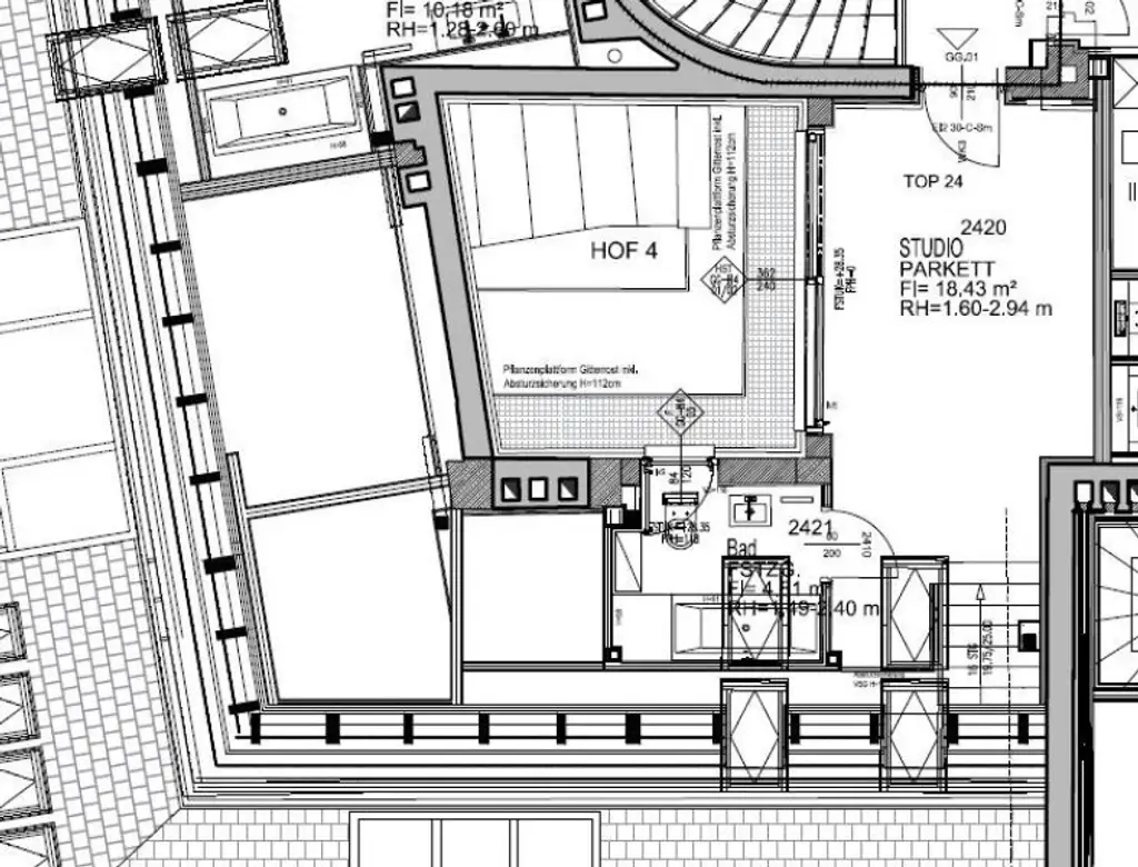 4 Zimmer-Maisonetten-Wohnung mit einer Terrasse und Studio