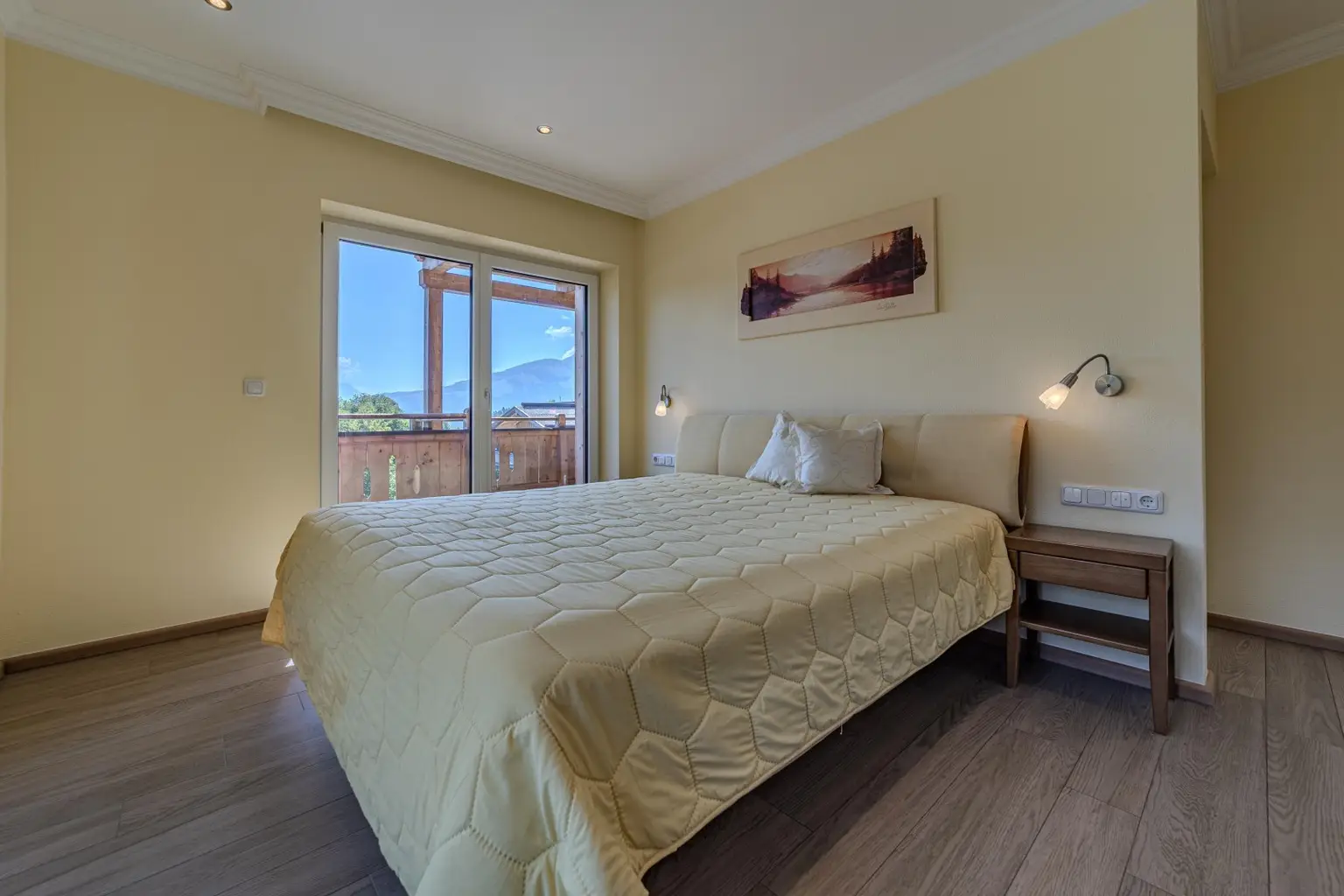 Schlafzimmer im OG mit Kaiserblick