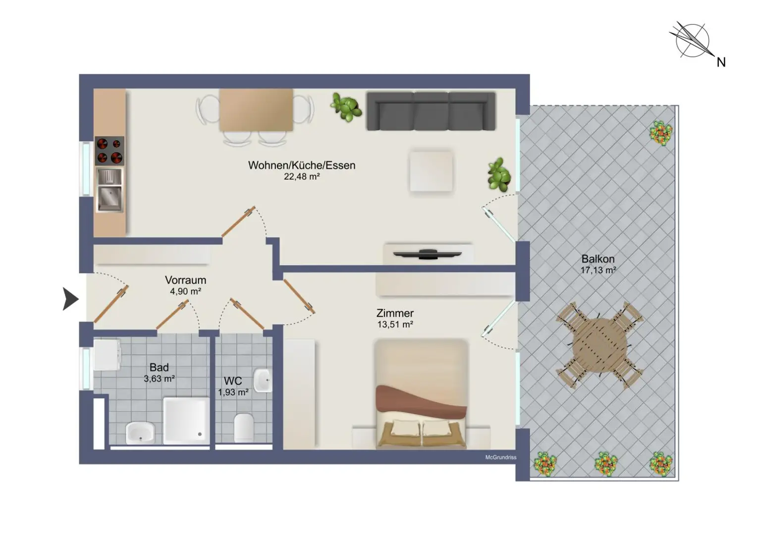 Liebliche und neuwertige Wohnung in Panoramalage in Graz/Andritz - Vermietet bis Mai 2027!