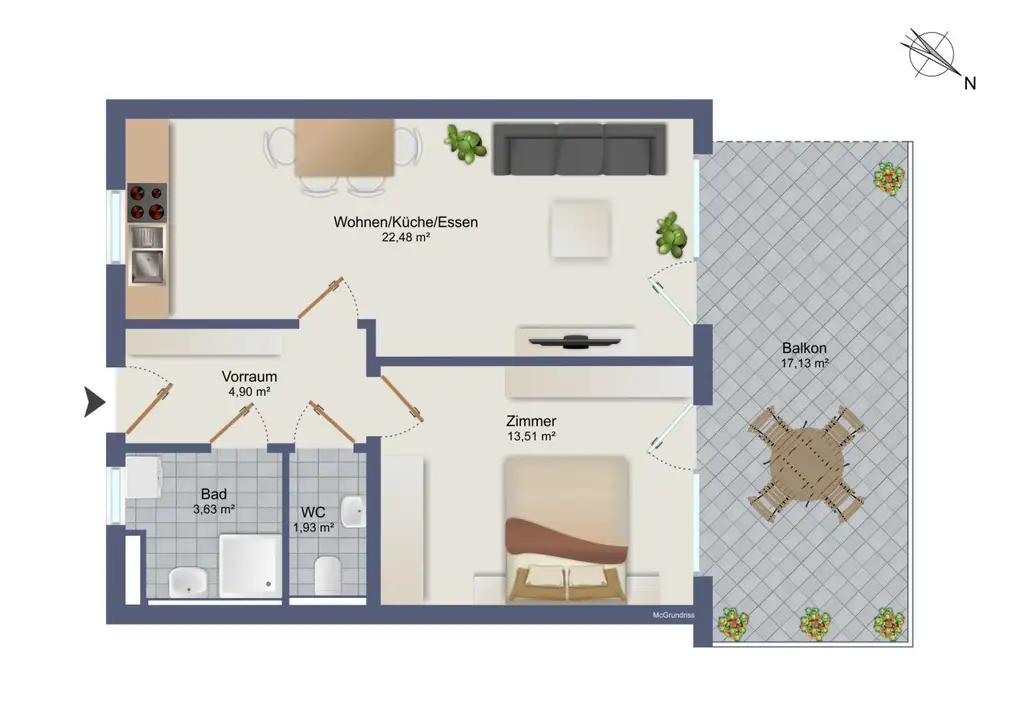 Liebliche und neuwertige Wohnung in Panoramalage in Graz/Andritz - Vermietet bis Mai 2027!