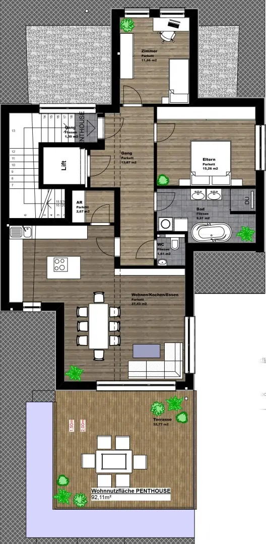 Plan Penthouse