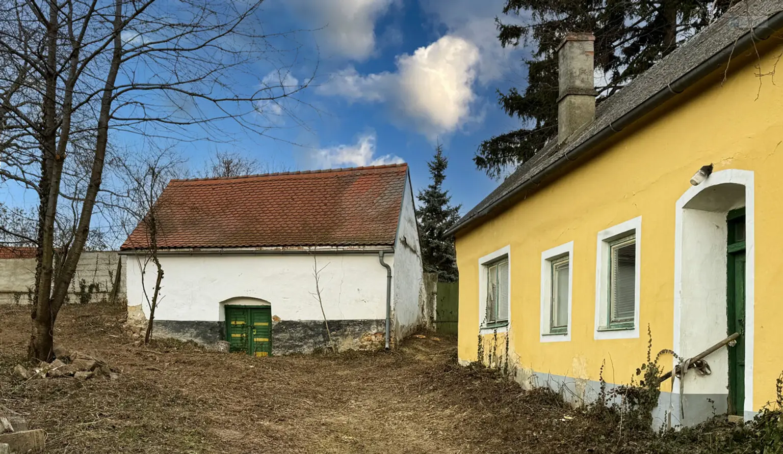 Presshaus und gartenseitiges Wohnhaus