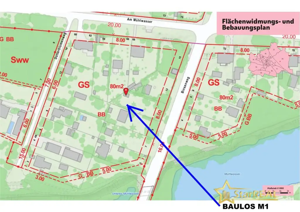 BAUGRUNDSTÜCK IN EINZIGARTIGER LAGE DIREKT AM MÜHLWASSER - NÄHE DONAUSPITAL