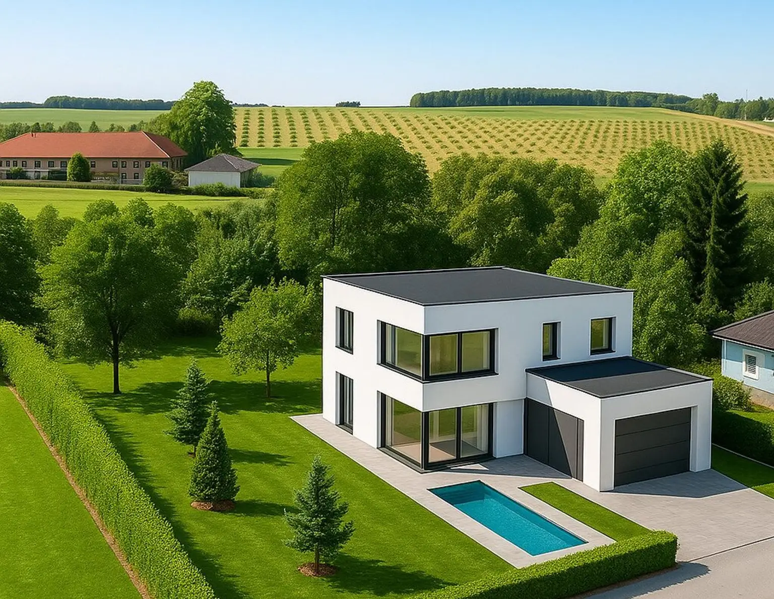 Grundstück für Ihr neues Traumhaus in Linz Land! - Bauland und Grünland auf 2.732 m² zu verkaufen